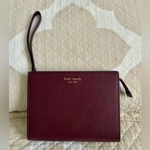 Kate Spade Burgundy Wristlet